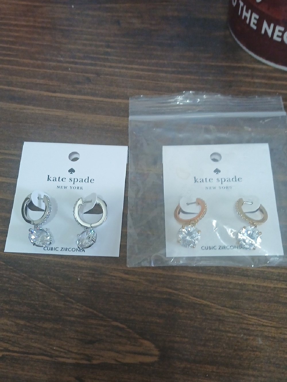 kate spade two-tone cubic zirconia hoop and stud earring set - silver Or gold